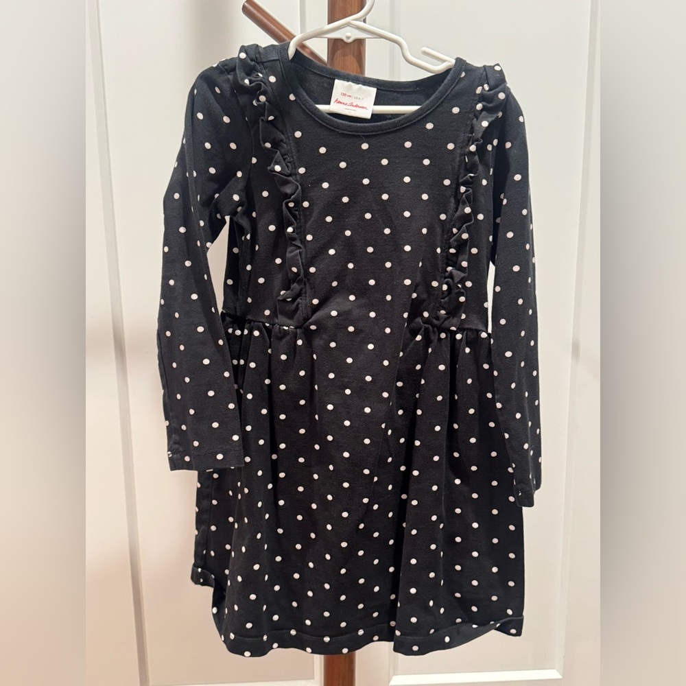 Hanna Andersson Black and White Polka Dot Dress